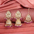 SNEHA KUNDAN EARRINS & MANG TIKKA WITH MAUVE COLOUR PEARLS