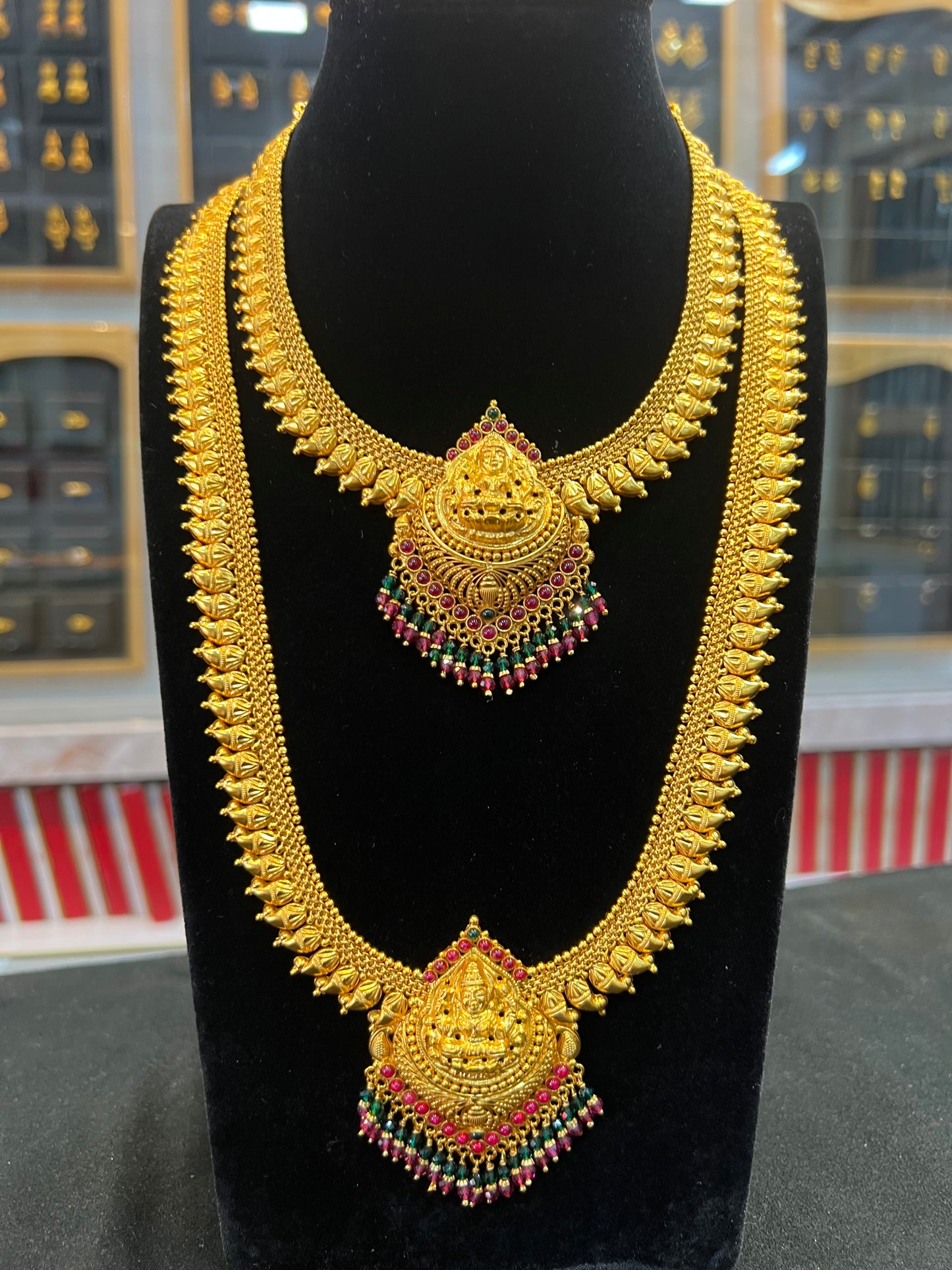 92.5 Silver Lakshmi Haram Set