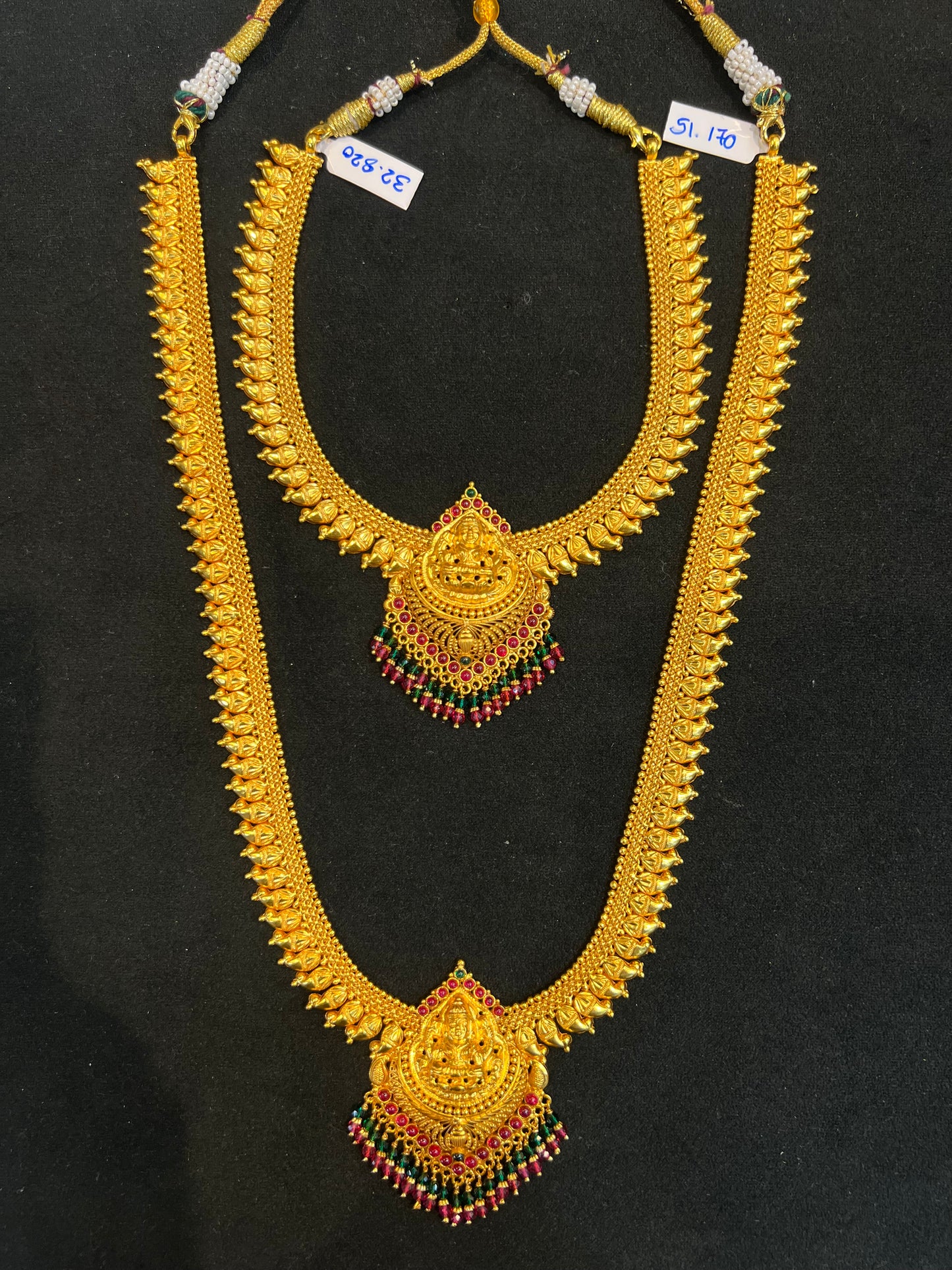 92.5 Silver Lakshmi Haram Set