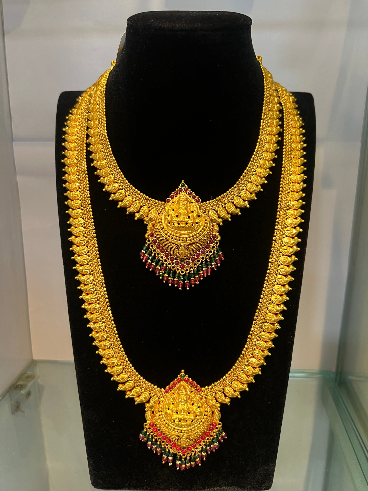 92.5 Silver Lakshmi Haram Set