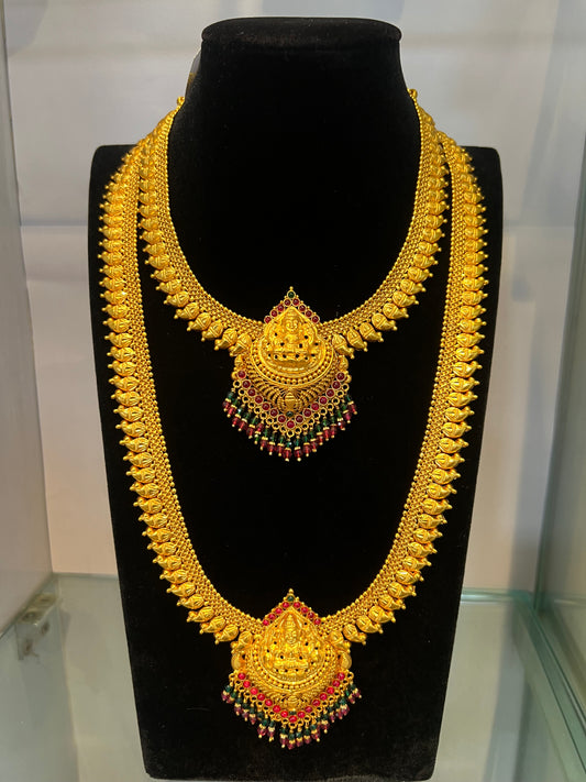 92.5 Silver Lakshmi Haram Set