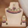 JIA KUNDAN & MEENAKARI CHOKER SET WITH PURPLE BEADS