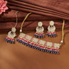 JIA KUNDAN & MEENAKARI CHOKER SET WITH PURPLE BEADS