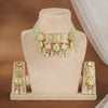 PISTA GREEN &BABY PINKVINNY KUNDAN SET