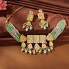 PISTA GREEN &BABY PINKVINNY KUNDAN SET