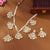 NISHA KUNDAN SET WITH WHITE BEADS & WHITE PEARLS